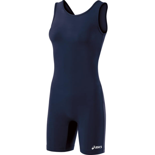 ASICS Mens Solid Modified Wrestling Singlet Navy Medium