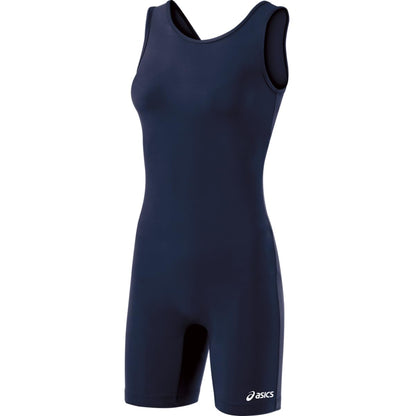 ASICS Mens Solid Modified Wrestling Singlet Navy Medium